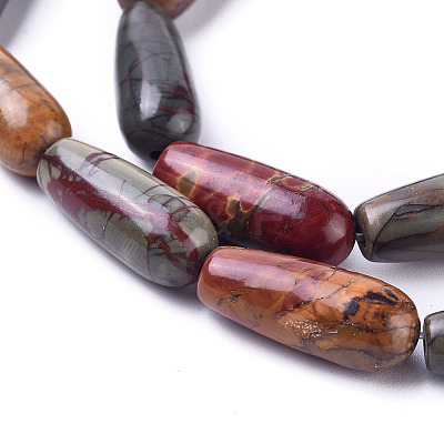 Natural Picasso Stone/Picasso Jasper Beads Strands G-D0017-05-1