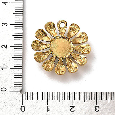 Synthetic Turquoise Flower Pendants STAS-R009-05G-06-1