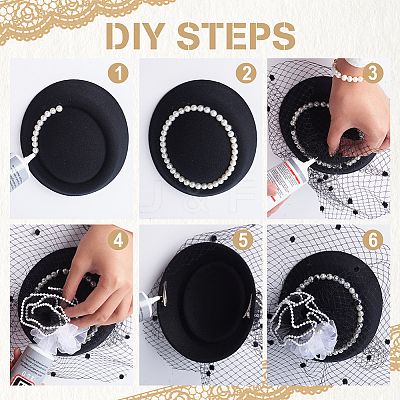 6Pcs 6 Colors EVA Cloth Teardrop Fascinator Hat Base for Millinery AJEW-FG0003-20-1