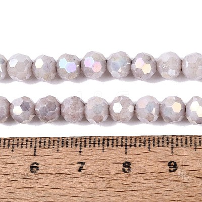 Anti-Tarnish Electroplate Glass Beads Strands EGLA-ZX010-6mm-01-1