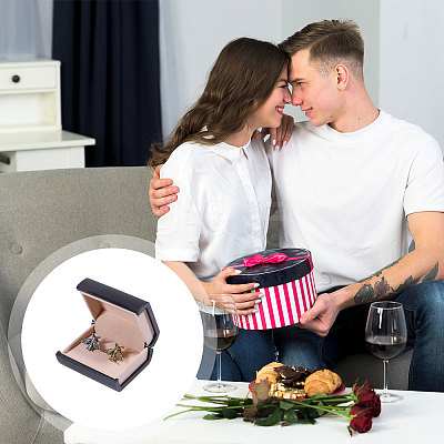 Book Shaped Plastic Gift Packaging Boxes for Cufflinks CON-WH0089-189-1