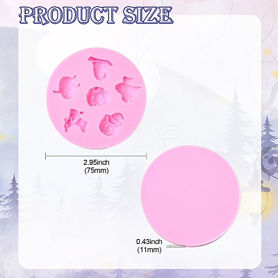 1 Set 2Pcs 2 Styles Halloween Theme Silicone Molds for DIY Craft ST-CJ0007-72-1