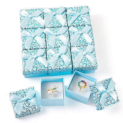 Bowknot Cardboard Paper Ring Gift Storage Boxes CON-TAC0001-16E-1