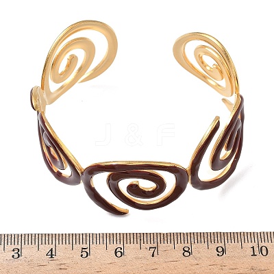 Vortex 304 Stainless Steel Cuff Bangles BJEW-F525-03C-G-1