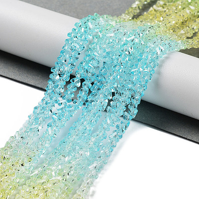 Transparent Glass Bead Strands X-GLAA-H023-03A-1