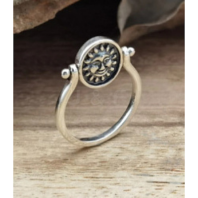 Zinc Alloy Finger Two Sided Rotatable Finger Rings FS-WG6AB10-02-1