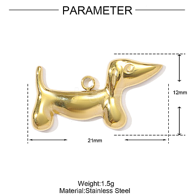 304 Stainless Steel Pendants STAS-OY001-58G-1
