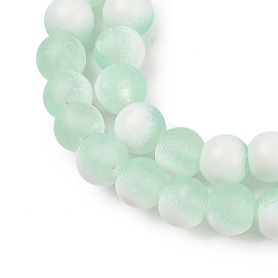 Frosted Crackle Glass Beads X1-GLAA-U001-8mm-M01-1