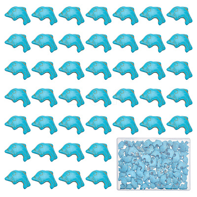 100Pcs Synthetic Turquoise Beads G-SC0002-34A-1