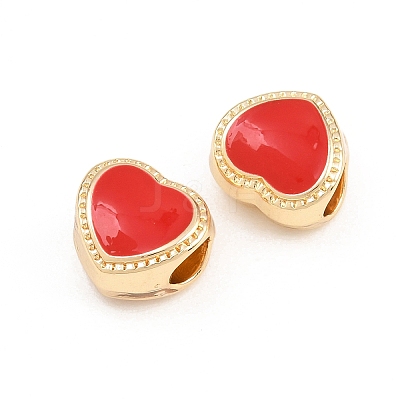 Alloy Enamel European Beads AL-CBAC2D3-20G-05-1