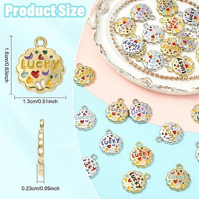 28Pcs 14 Colors Alloy Enamel Charms FIND-YW0011-46-1