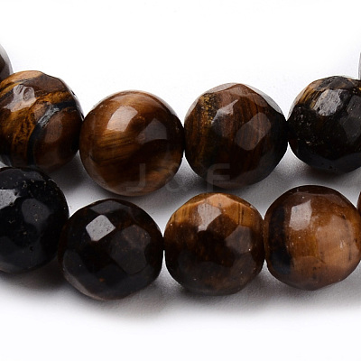 Natural Tiger Eye Beads Strands G-Q462-84-4mm-1