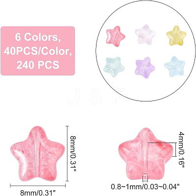 Transparent Spray Painted Glass Beads GLAA-FH0001-18-1