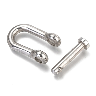 Non-Tarnish 304 Stainless Steel D-Ring Anchor Shackle Clasps STAS-H142-04A-P-1