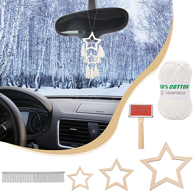 Star Macrame Tassel Decoration DIY Kits DIY-OC0012-09C-1