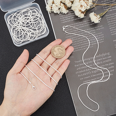 Brass Round Snake Chain Necklace Making NJEW-PH0001-19-1