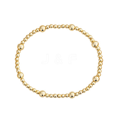 Brass Round Beadas Bracelets UF8156-2-1