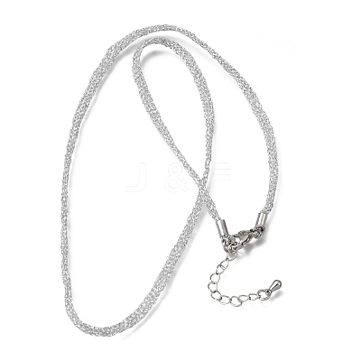 3.5MM Polyester Metallic Cord Braided Cord Necklace Making FB-CBAA152-01P-11-1