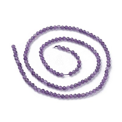 Natural Amethyst Beads Strands X-G-F619-12-2mm-1