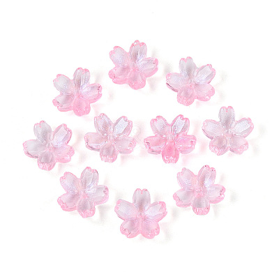 Baking Paint Transparent Glass Bead Caps DGLA-N014-06A-06-1