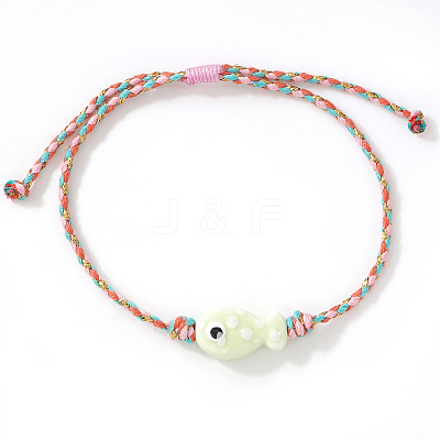Handmade Porcelain Fish Charm Adjustabale Bracelets LS-XD8221-4-1