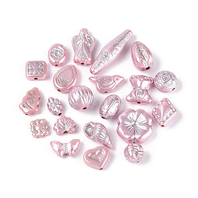 Pearlized Opaque Acrylic Beads OACR-T029-04C-1
