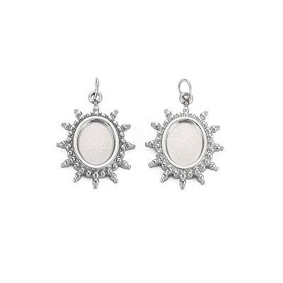 304 Stainless Steel Pendant Enamel Settings LS-STAS-N097-187P-1