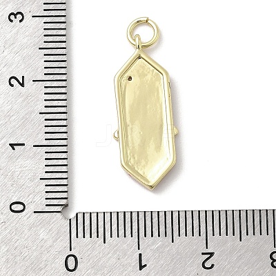 Brass Micro Pave Cubic Zirconia Pendants KK-A278-07G-02-1