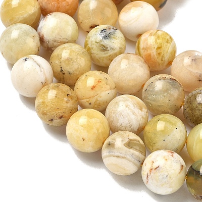 Natural Yellow Opal Beads Strands LS-G-I213-18-10mm-1