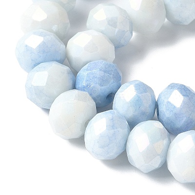 Electroplate Glass Beads Strands LAMP-S068-11I-1