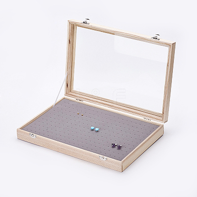 Wooden Stud Earring Presentation Boxes ODIS-P006-10-1