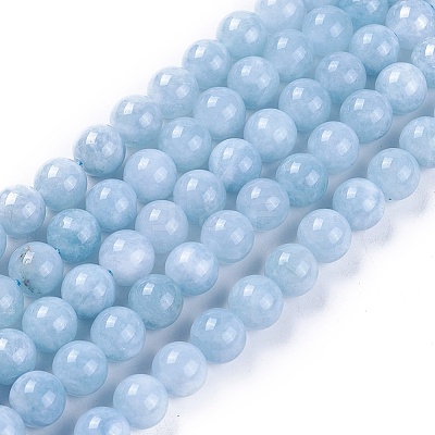 Natural White Jade Beads Strands X-G-L500-01-8mm-1