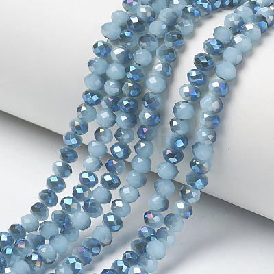 Electroplate Glass Beads Strands EGLA-A034-J4mm-I02-1