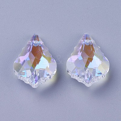 Faceted Glass Pendants GLAA-F068-C27-1