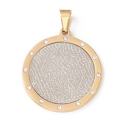 Iron Plating(IP) 304 Stainless Steel Rhinestone Pendant STAS-E151-03P-1