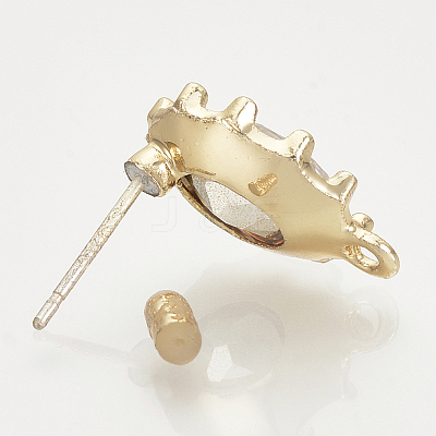 Alloy Stud Earring Findings PALLOY-Q356-07G-01-1