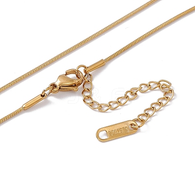 2Pcs 2 Style Ion Plating(IP) 304 Stainless Steel Crescent Moon Pendant Necklaces Set NJEW-G090-04G-1