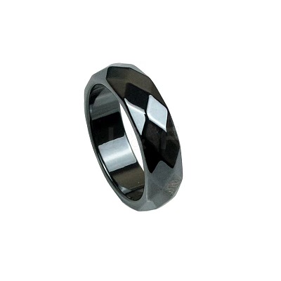 Dyed & Heated Black Agate Finger Rings IK0879-17-1