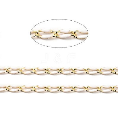 Brass Enamel Curb Chains CHC-C003-13G-02-1