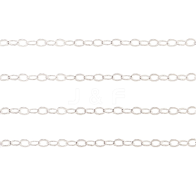 Brass Flat Oval Cable Chains CHC-CJ0001-01-RS-1