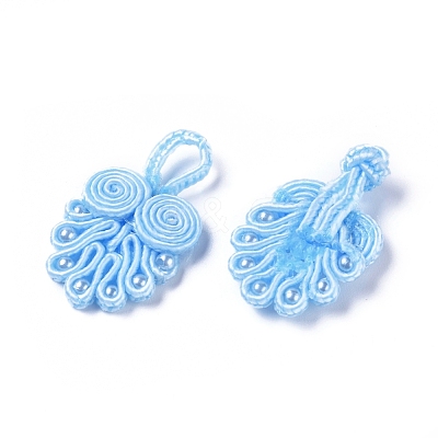 Handmade Chinese Frogs Knots Buttons Sets BUTT-WH0014-29G-1