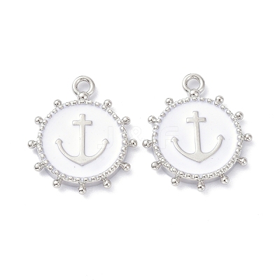 Eco-Friendly Stainless Steel Enamel Pendants STAS-C031-02P-05-1