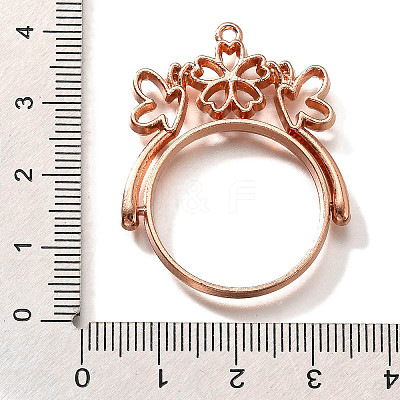 Alloy Open Back Bezel Pendants PALLOY-I223-02RG-1