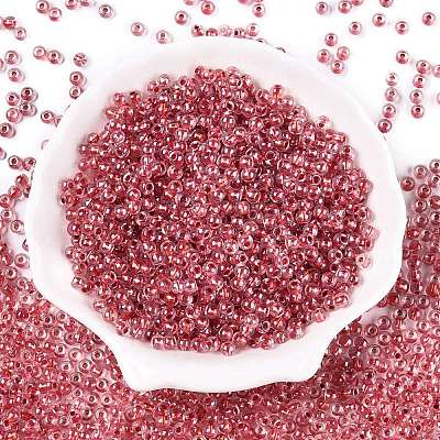 6/0 Transparent Inside Colours Glass Seed Round Beads X1-SEED-N006-004L-1