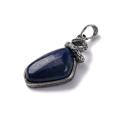 Dyed Natural Lapis Lazuli Pendants G-K338-42AS-09-1