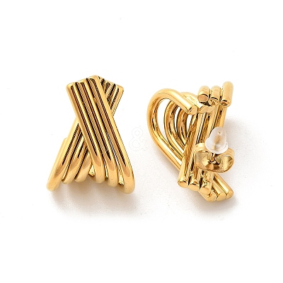 304 Stainless Steel Stud Earrings EJEW-M073-02G-1