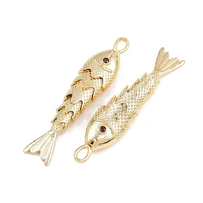 Brass Micro Pave Cubic Zirconia Pendants X-KK-A269-01C-G-1