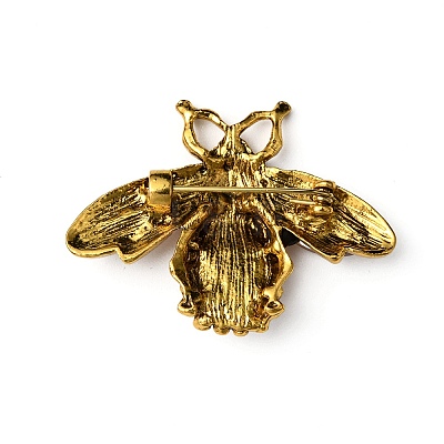 Rhinestone Bee Brooch Pin JEWB-WH0022-61C-1