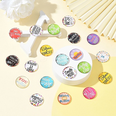 20Pcs Glass Cabochons GGLA-YW0001-28-1