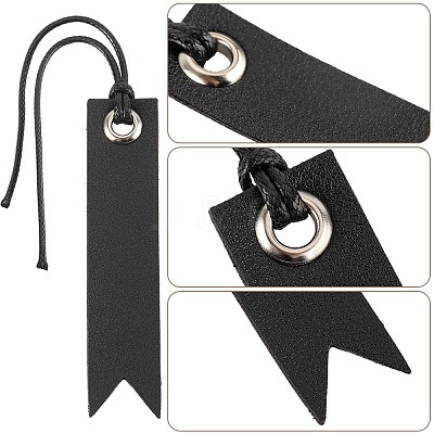 8Pcs 2 Colors Leather Bookmarks AJEW-CP0007-57-1